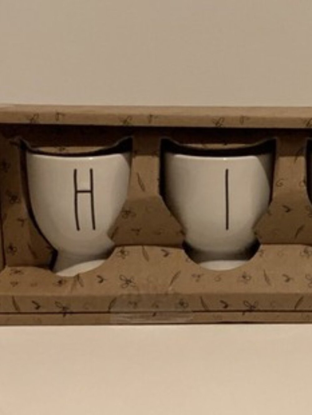 🐰 Rae Dunn HIP HOP Egg Cups — Set of 4 | Excellent Used Condition